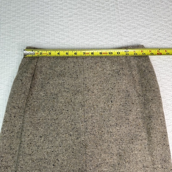 CHANEL Pencil Skirt Beige Knee Length Size 38 100% Cashmere Designer Classic - Picture 11 of 13